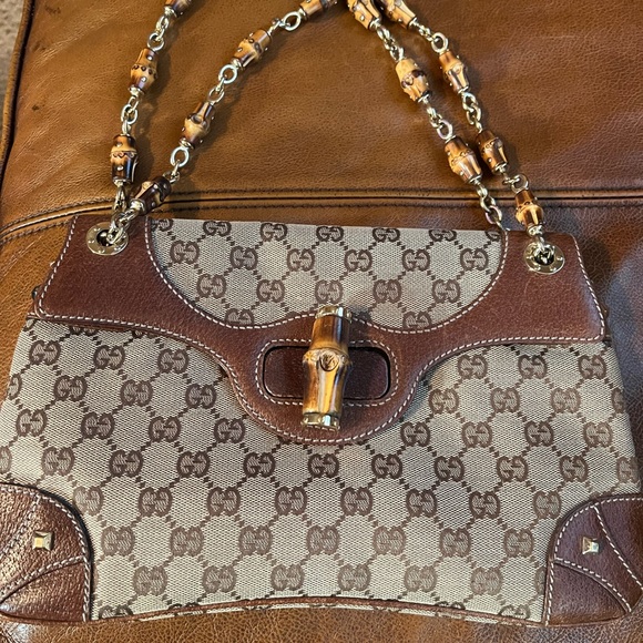 Gucci Handbags - Authentic Gucci Handbag. Bamboo & gold hardware clutch